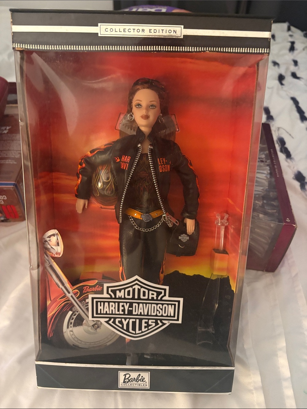 Harley-Davidson Barbie Collector Doll in Black and Orange Outfit